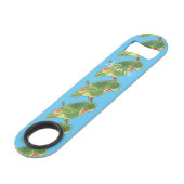 Tropisch groen paraket Thunder_Cove Speed Flessenopener (Achterkant Gekanteld)