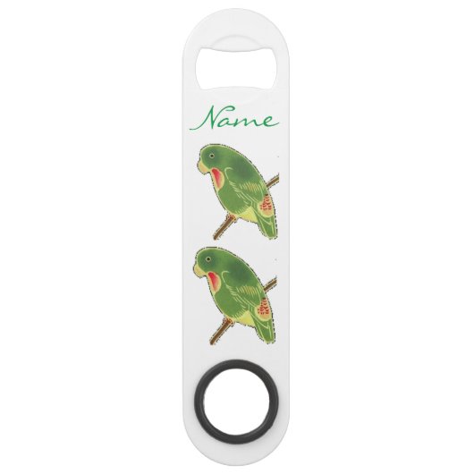 Tropisch groen paraket Thunder_Cove Speed Flessenopener (Voorkant)