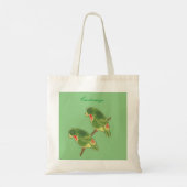 Tropisch groen paraket Thunder_Cove Tote Bag (Achterkant)