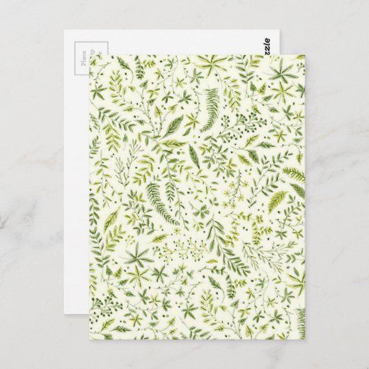Tropisch groen patroon briefkaart (Voorkant / Achterkant)