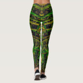 Tropisch groen patroon leggings (Achterkant)