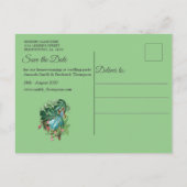 Tropisch groen Plant lekt Aankondigingskaart (Achterkant)