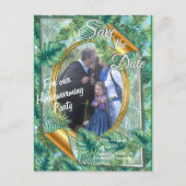 Tropisch groen Plant lekt Aankondigingskaart (Voorkant)