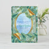 Tropisch groen Plant lekt Kaart (Staand voorkant)