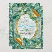 Tropisch groen Plant lekt Kaart (Voorkant / Achterkant)