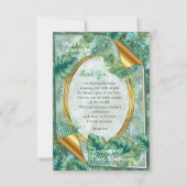 Tropisch groen Plant lekt RSVP Kaartje (Voorkant)