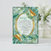 Tropisch groen Plant lekt RSVP Kaartje (Staand voorkant)