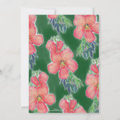 Tropisch groen roze hibiscus flauwschilderij (Achterkant)