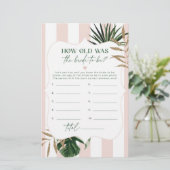 Tropisch groen roze Hoe oud was de bruid om te zij (Staand voorkant)