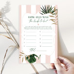 Tropisch groen roze Hoe oud was de bruid om te zij<br><div class="desc">Tropisch groen roze Hoe oud was de bruid om vrijgezellenfeest spel. Bijpassende games beschikbaar.</div>