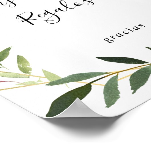 Tropisch groen Spaans Tarjetas en Regalos bord Poster (Hoek)