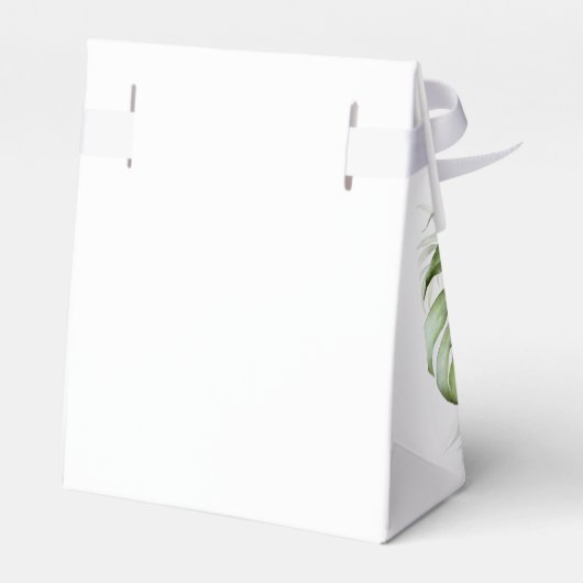 Tropisch groen Tent Favor Box Bedankdoosjes (Achterkant)