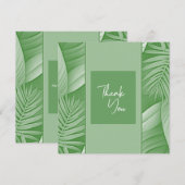 Tropisch groen thema bruiloft dank u kaarten (Voorkant / Achterkant)