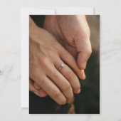 Tropisch groen thema met foto terug bruiloft kaart (Achterkant)