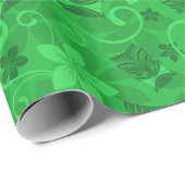 Tropisch Groen Tiki maskeert Hawaiian Cadeaupapier (Rol Hoek)