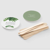 Tropisch groen veefje voor het huwelijk handwaaier (Niet-gemonteerd)