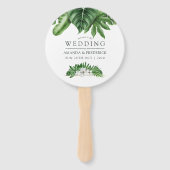 Tropisch groen veefje voor het huwelijk handwaaier (Voorkant)