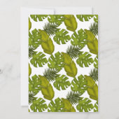 Tropisch groen verlaat gouden bestemming bruiloft kaart (Achterkant)