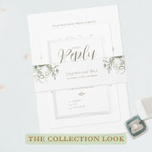 Tropisch groen verlaat wijnstokken uitnodigingen wikkel