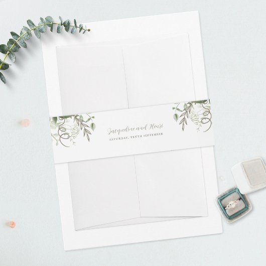 Tropisch groen verlaat wijnstokken uitnodigingen wikkel