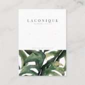 Tropisch groen Visitekaartje met lef-juwelen (Voorkant)