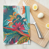 Tropisch groen vogels theedoek (Quarter Fold)