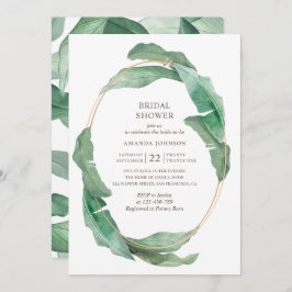 Tropisch groen vrijgezellenfeest. Botanisch elegan Kaart