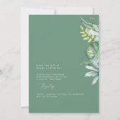 Tropisch groen Vrijgezellenfeest met strand Kaart (Achterkant)