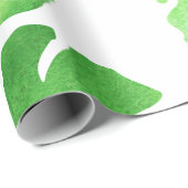 Tropisch groen Waterverf groot bladeren patroon Cadeaupapier (Rol Hoek)