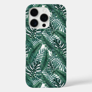 Tropisch groen Waterverf palm leest pattern iPhone 16 Pro Hoesje
