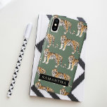 Tropisch groen Waterverf trekkerpatroon met naam Case-Mate iPhone Case<br><div class="desc">"Geniet van de wilde elegantie van natuur met ons Tropical Green Waterverf Tigers Pattern. Elk item met dit boeiende ontwerp omhult de levendige sfeer van het oerwoud en combineert weelderig groen met de majestueuze aanwezigheid van tijgers. Of het nu gaat om het versieren van uw dagelijkse benodigdheden of het verbeteren...</div>