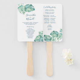 Tropisch groen weddenschap handwaaier