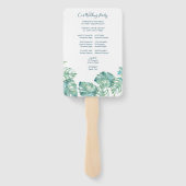 Tropisch groen weddenschap handwaaier (Achterkant)