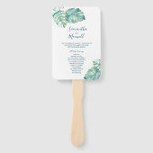 Tropisch groen weddenschap handwaaier (Voorkant)