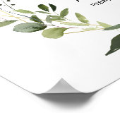 Tropisch groen welkom huwelijk poster (Hoek)