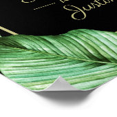 Tropisch groen welkomstteken poster (Hoek)