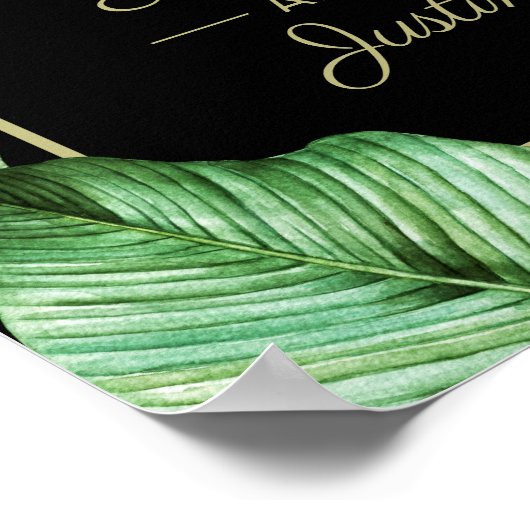 Tropisch groen welkomstteken poster (Hoek)