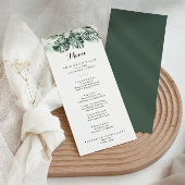 Tropisch groen wit menu Floral