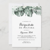 Tropisch groen wit Spaans Vrijgezellenfeest Kaart (Voorkant)