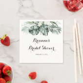 Tropisch groen wit Vrijgezellenfeest Servet (Insitu)