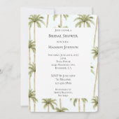 Tropisch groen witte palmbomen Vrijgezellenfeest Kaart (Voorkant)