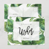 Tropisch groen zal je mijn bode zijn aankondigingskaart (Voorkant / Achterkant)