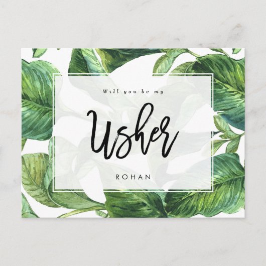 Tropisch groen zal je mijn bode zijn aankondigingskaart (Voorkant)