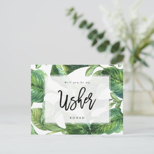 Tropisch groen zal je mijn bode zijn aankondigingskaart (Staand voorkant)