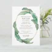 Tropisch groene bladeren. Greenery botanical bapti Kaart (Staand voorkant)