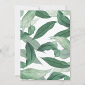 Tropisch groene bladeren. Greenery botanical bapti Kaart (Achterkant)