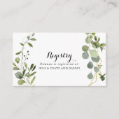 Tropisch Groene Blaves Wedding Gift Registry Informatiekaartje (Voorkant)