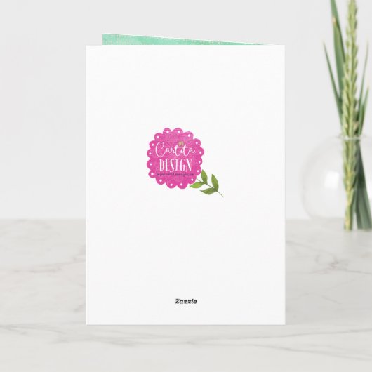 Tropisch-groene boom met koala-verjaardag kaart (Achterkant)