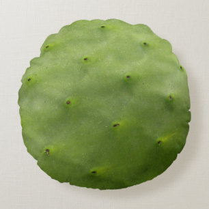 Tropisch groene cactus foto rond kussen