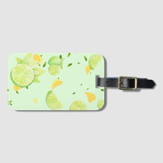 Tropisch Groene Citrus ZOMER Sinaasappel citroensc Bagagelabel (Voorkant (horizontaal))